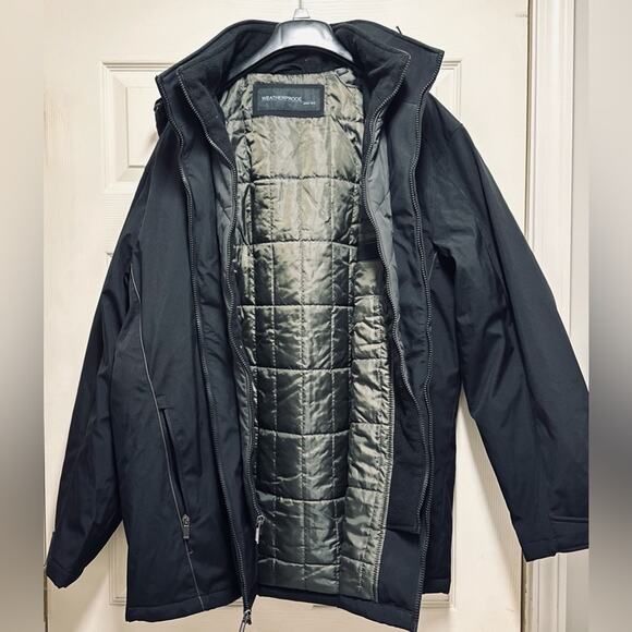 Weatherproof Men's Black Ultra Tech Jacket/Coat. Size XXL. Worn Once. - Picture 1 of 15